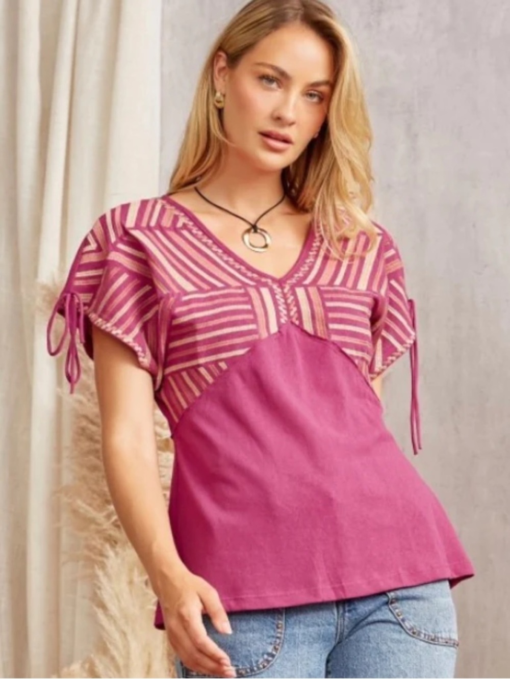 NWT Savannah Jane Embroidered Top